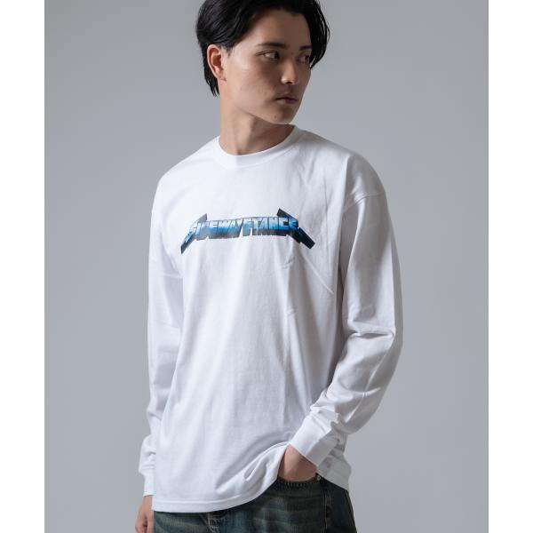長袖Tシャツ メンズ SIDEWAY STANCE サイドウェイスタンス オリジナルプリント メタルバンド グラフィック ロンT カットソー スケーター ストリート 古着 韓国