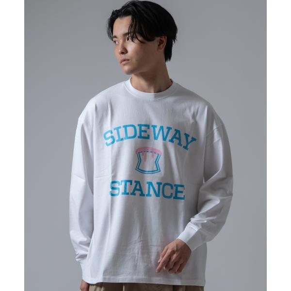 長袖Tシャツ メンズ SIDEWAY STANCE サイドウェイスタンス オリジナルプリント アーチロゴ カットソー ロンT カジュアル スケーター ストリート 古着MIX 韓国
