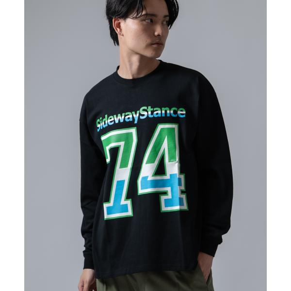 長袖Tシャツ メンズ SIDEWAY STANCE サイドウェイスタンス オリジナルプリント ナンバリング カットソー ロンT カジュアル スケーター ストリート 古着MIX 韓国