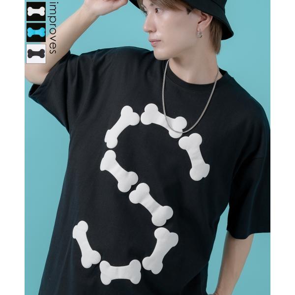 半袖Tシャツ メンズ レディース オリジナルプリント Sロゴ グラフィック カットソー 大きめ アメカジ カジュアル スケーター ストリート 古着MIX