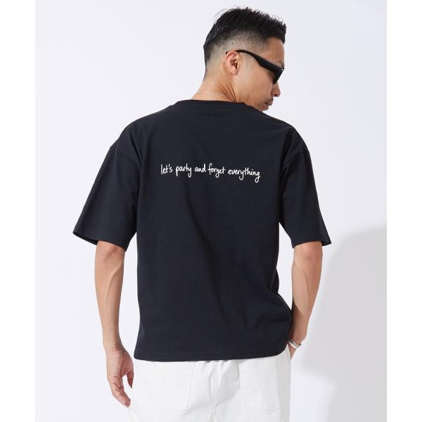 半袖Tシャツ メンズ レディース スカル刺しゅう バックプリント SIDEWAY STANCE オーバーサイズ ストリート