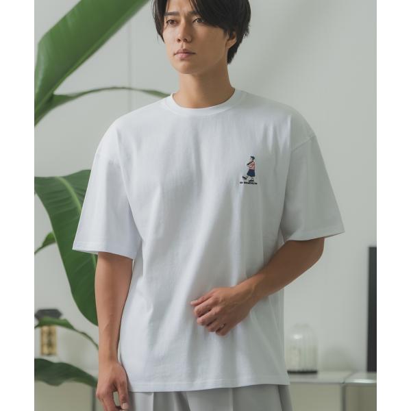 半袖Tシャツ メンズ SIDEWAY STANCE サイドウェイスタンス ワンポイント 刺しゅう ボーダーボーイ カットソー ストリート スケーター アメカジ 古着MIX