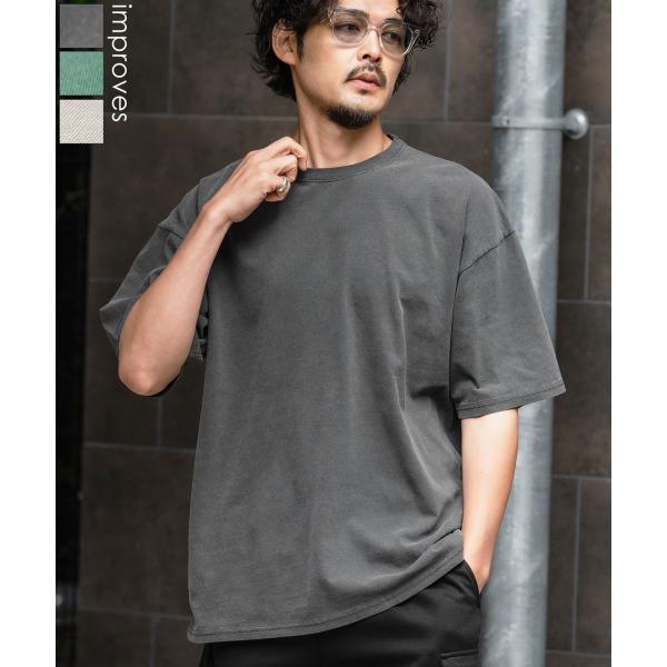 半袖Tシャツ メンズ SIDEWAY STANCE サイドウェイスタンス ピグメント加工 ヴィンテージ加工 無地 Tシャツ シンプル カットソー アメカジ スケーター ストリート