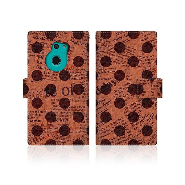 ARROWS Fit (F-01H) �I���W�i���f�U�C�� �y Newspaper Dot �r���e�[�W �I�����W �N���V�b�N  �z