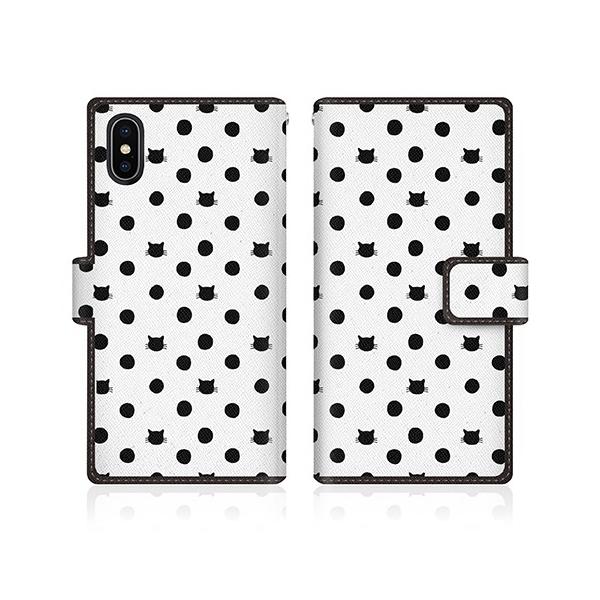 iPhone X (iPhoneX) �I���W�i���f�U�C�� �y NYAGO �m�[�g �L���[�g �h�b�g �p�^�[�� �z���C�g �z