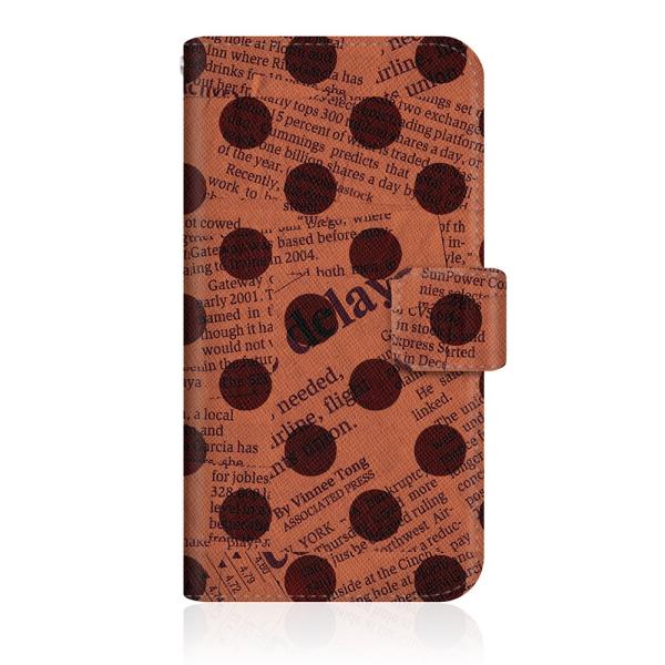 iPhone XS Max (iPhoneXSMax) �I���W�i���f�U�C�� �y Newspaper Dot �r���e�[�W �I�����W �N���V�b�N �z