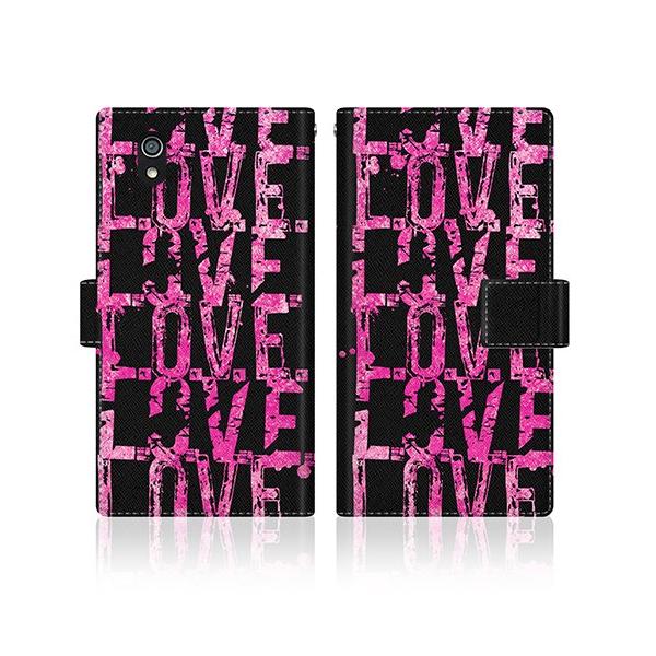 AQUOS sense (SH-01K) �I���W�i���f�U�C�� �y LOVE. LOVE. LOVE. The Pink �X���� �_�C�A���[  �z