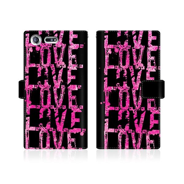 Xperia XZ Premium (SO-04J) �I���W�i���f�U�C�� �y LOVE. LOVE. LOVE. The Pink �X���� �_�C�A���[  �z