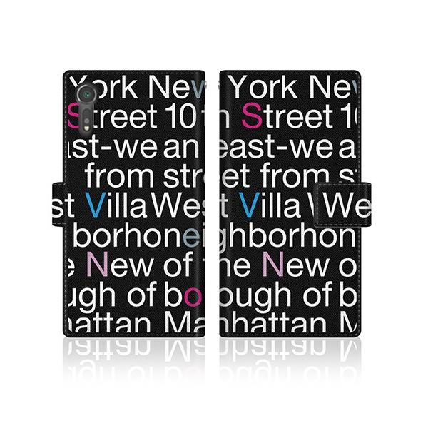 Xperia XZs (SOV35) �I���W�i���f�U�C�� �y New York Typography �X���� �_�C�A���[  �z