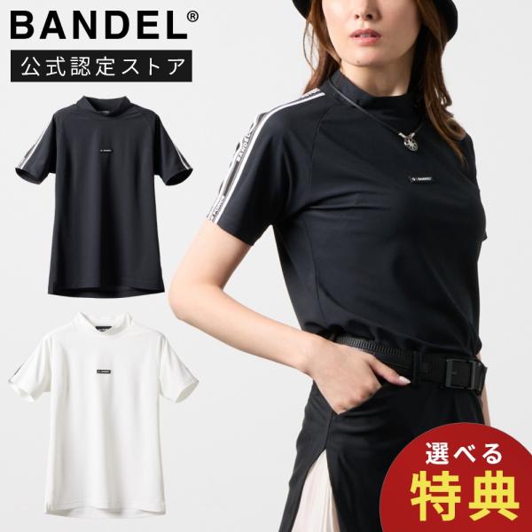 【新品・タグ付き】BANDEL レディース モックネック 黒 M BANDEL（バンデル） BANDEL GOLF ゴルフ モックネック レディース 半袖