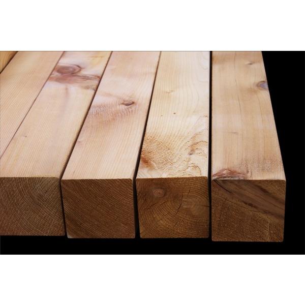 ウエスタンレッドシダー　米杉（ベイスギ）デッキ角材　1500×90×90ミリ　2本入/ケース