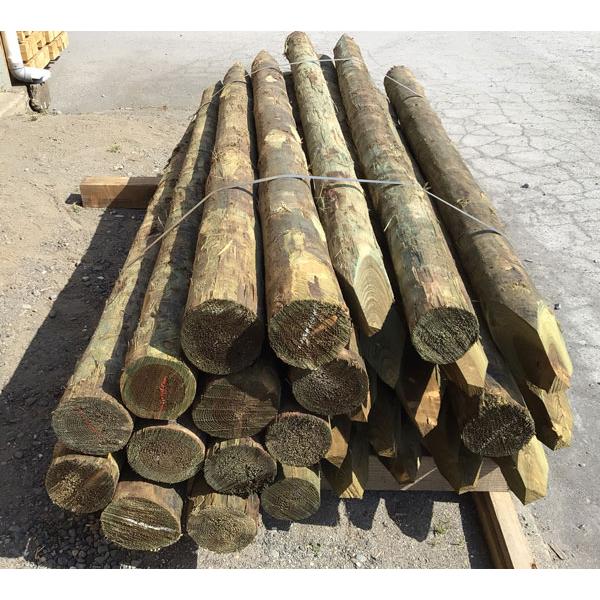 ノキ　丸太杭　粗削り　12ｃｍｘ200ｃｍ位 ノキ 丸太杭 粗削り 12cmx200cm位