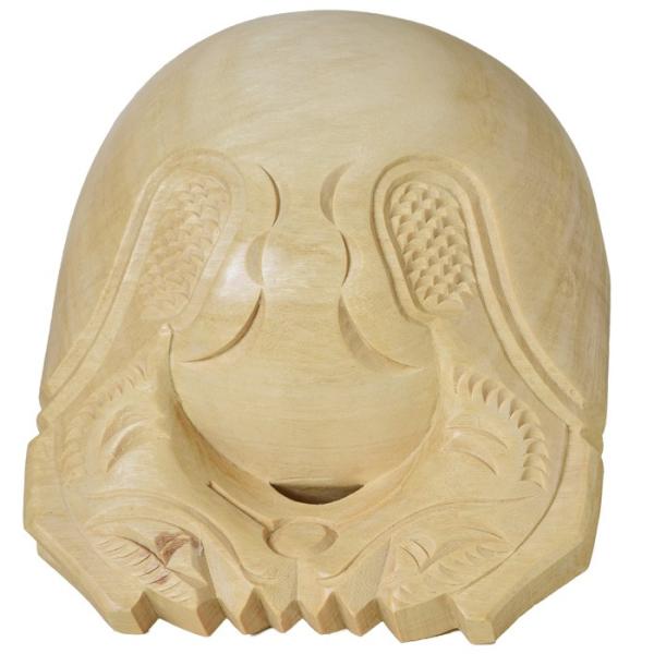 楠木木魚（仏教佛具工房）在庫品セール中 Amazon｜仏具 木魚 杢魚 本楠上彫 5.0寸 華 【天台宗 真言宗