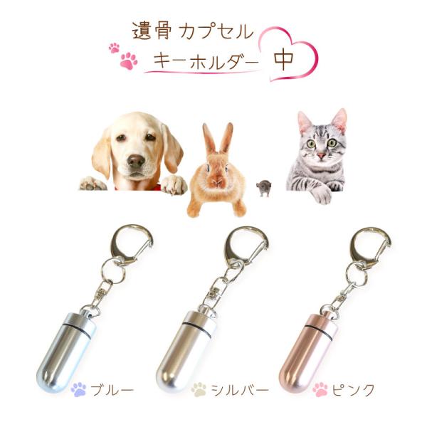 ■遺骨カプセルキーホルダー中ご遺骨や爪などを入れる事ができる遺骨カプセルです。キーホルダータイプになっていますのでいつでもどこでも大切なご家族を偲ぶ事ができます。■商品情報商品名 遺骨カプセルキーホルダー中カラー： ブルー シルバー ピンク...