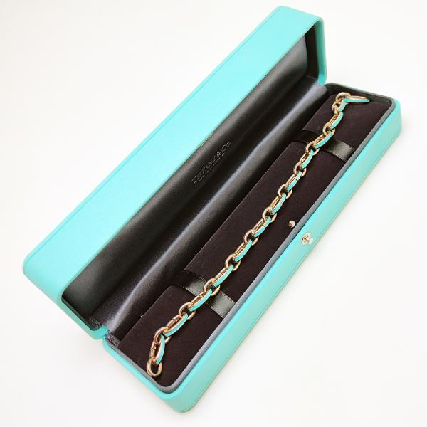 ティファニー 美品 ブルー エナメル クラスプ Lo21e ティファニー 美品 ブルー エナメル クラスプ Lo21e