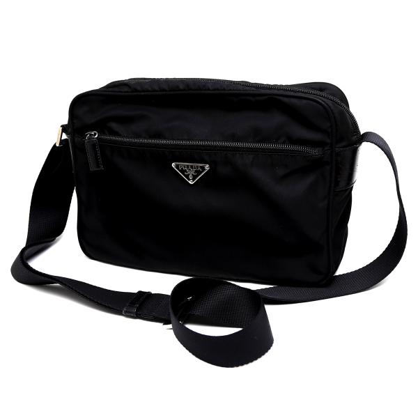 ★美品★PRADA プラダ ボディバッグ　 ナイロン　レザー　ブラック PRADA（プラダ） ボディバッグ ナイロン ブラック : ブランドバリュー
