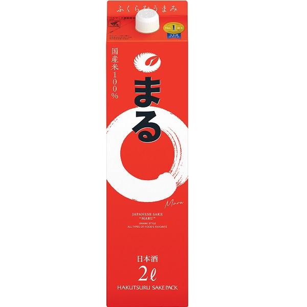 【新品未開封】まる 日本酒 2L 6本 まる（白鶴） 送料無料 白鶴 まる パック 2L×6本 ケース : いなげや