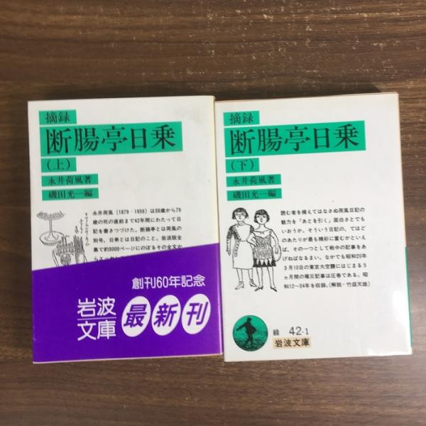 全巻セット【摘録　断腸亭日乗　上下】◆2冊揃い　岩波文庫　永井荷風　1987年発行　初版本　小説