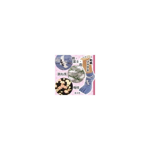靴下 レディース 五本指 婦人 和柄 五本指スニーカー ４足セット 色おまかせ