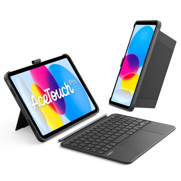Inateck iPad Air M4/M3/M2 11インチ 第5/4世代&amp;iPad Pro 11インチ 第4〜1世代対応 キーボードケース タッチパッド 縦横スタンド ペンホルダー
