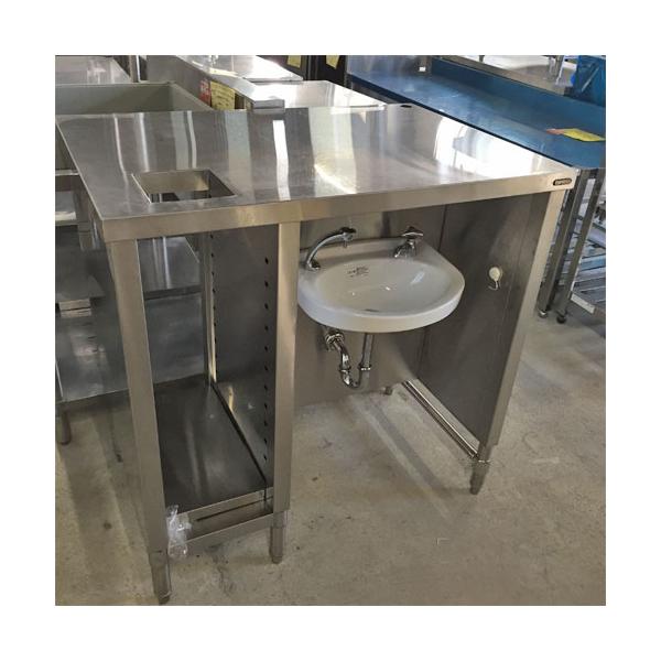 山口)下松市より　作業台　タニコー　幅50cm×奥70cm ×高さ94.5cm　BIZKC04H 作業台 手洗い器付き タニコー 業務用 中古/送料別途見積 : 業務用厨房