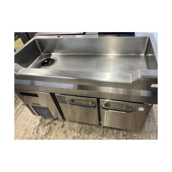 業界最長1年保証】舟形シンク付き冷蔵コールドテーブル フクシマ