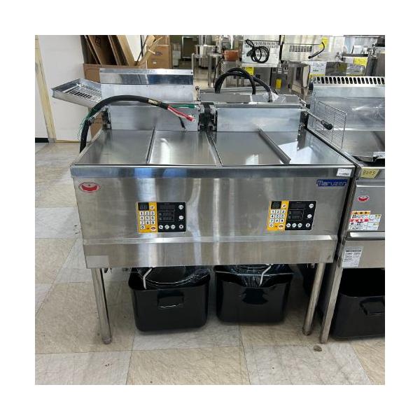 業界最長1年保証】電気二槽フライヤー 18L×2 マルゼン MEF-18WE 業務用