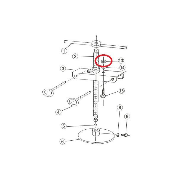 フードプロセッサー EBM 鉄 ギョーザ絞り器用 (13)ナット(メネジ止め) EBM /業務用/新品/小物送料対象商品