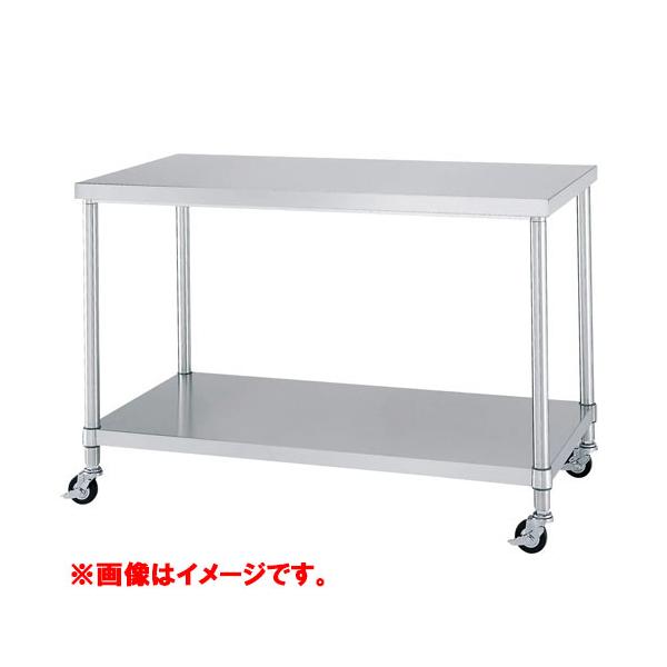 型式：WBC-9090-U75【シンコー】ベタ棚仕様　キャスター付作業台　キャスター径:75φ　奥行：900mm　【送料無料】【組立式】