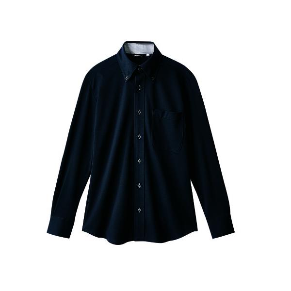 ニットシャツ 兼用 長袖 ZK2711-1CB (黒) /プロ用/新品/小物送料対象商品