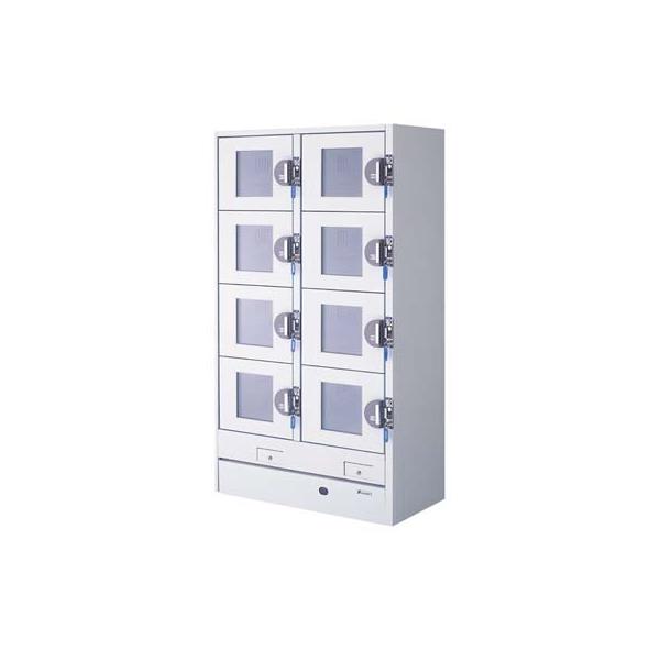 フクシマ冷蔵ロッカー8室HPM-8RR9-G100円鍵付き業務用