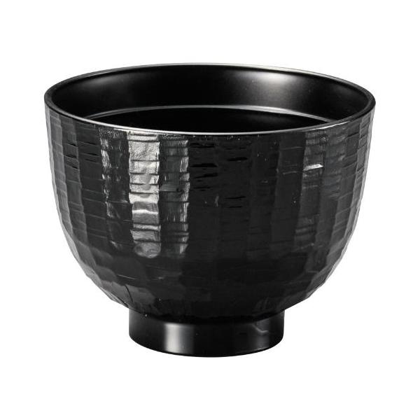 耐熱3.2寸木彫汁椀 総黒 TA φ9.4×H7(cm)/業務用/新品/小物送料対象商品