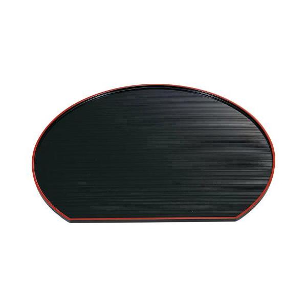 乱引半月盆 黒天朱 A 22.1×19.7×H0.8(cm)/業務用/新品/小物送料対象商品