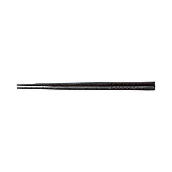 22.5cmニュー市松木目四角箸 ブラック SPS 22.5×0.7×0.7(cm)/業務用/新品/小物送料対象商品