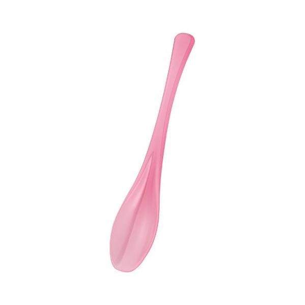 耐熱ランチスプーン クリアピンク PP 19×3.3(cm)/業務用/新品/小物送料対象商品