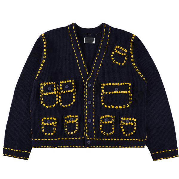 PHINGERIN フィンガリン PG1 POCKET CARDIGAN navy PHINGERIN-PD-252