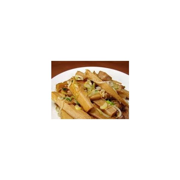 竹の子の柔らかい成長部位だけを切り、しょうゆ、砂糖、ごま油 の香りを効かせた味付で ラーメンの具はもちろんの事、ごはんのおかず・ おつまみにも最適な味わいに仕上げました。