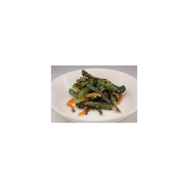 春を告げる菜の花と山菜を食べやすい長さに カットし胡麻和えにした1品です