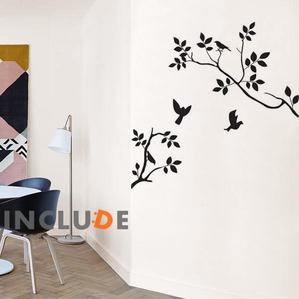 ウォールステッカー 木 ツリー 白黒 モノクロ モノトーン リーフ 鳥 モダン カフェ 壁画 ストーリー 物語 遊ぶ 童話 お出かけ 漫画 やさしい アニマルキッズ Atm Includeysp 通販 Yahoo ショッピング