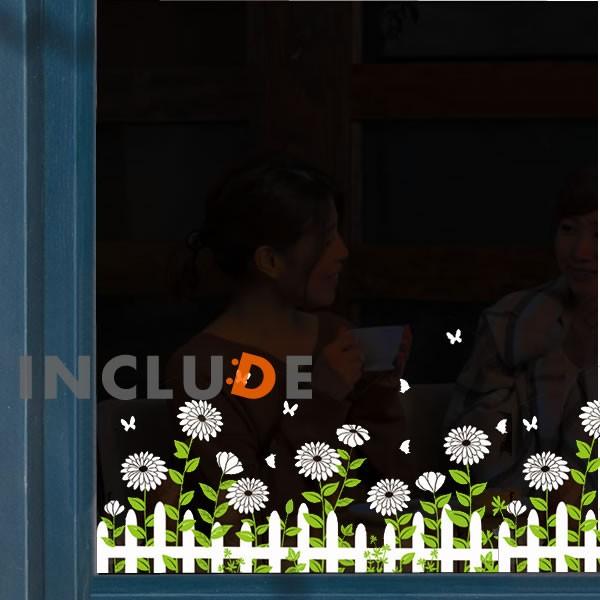 ウォールステッカー 白菊 マトリカリア 花鳥風月 ガラス 長谷川派 夏白菊 ナツシロギク ワイルドフィバーフュー マーガレット 白ステッカー ホワイトシール Atm Includeysp 通販 Yahoo ショッピング