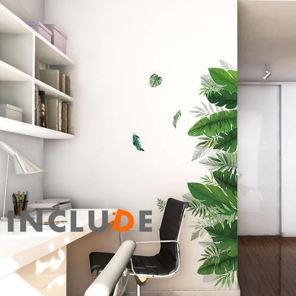 ウォールステッカー モンステラ リーフ リーフ 葉 ヤシの葉 ビーチ リゾート ウミネコ グリーン アジアン 観葉植物 南国 アイビー 緑 マスキング Atm Includeysp 通販 Yahoo ショッピング