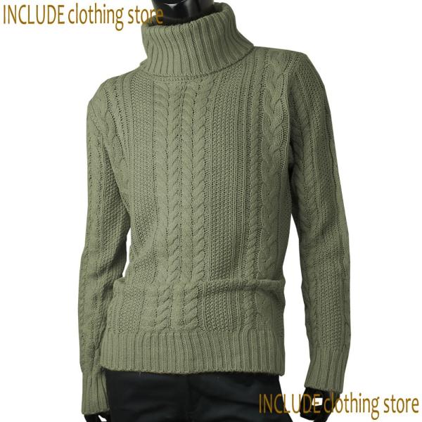 ケーブル編 タートル ニット セーター タートルニット メンズ ホワイト ベージュ カーキ Buyee Buyee Japanese Proxy Service Buy From Japan Bot Online