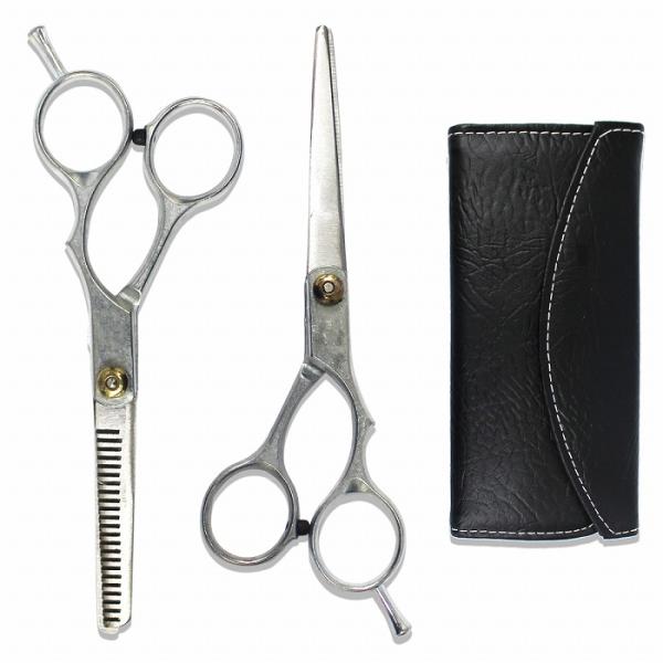 散髪ハサミ2本セット カットシザー セニングシザー 専用ケース