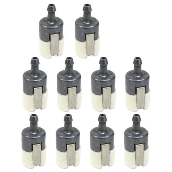 WFF01の社外燃料フィルターです。燃料フィルターの目詰まりやエンジンが始動困難なってきたとき、フィルターの交換をすることでエンジンのかかりが良くなります。刈払機、ブラシカッター、チェーンソー、草刈機などに幅広くご利用可能です。プラスチック...