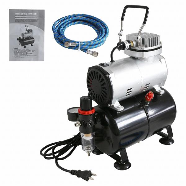 【送料込】コンプレッサー&レギュレーターセット　エアホース2本おまけ 送料込】コンプレッサー&レギュレーターセット エアホース2本