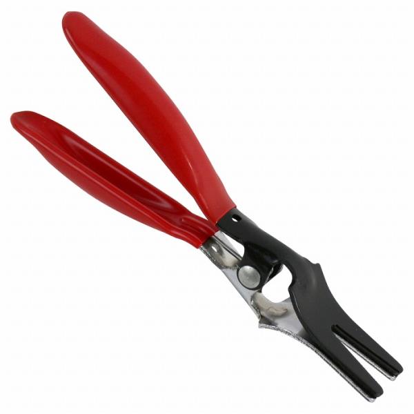 固着したホース類の脱着作業に使用するホースプライヤー！エンジン回りのホースを無理に引き抜くと亀裂の原因になる場合がありますが、専用工具を使用することでスムーズに作業が行えます。対応サイズは4-13mm！ある程度、ホース周りに余裕のある箇所で...