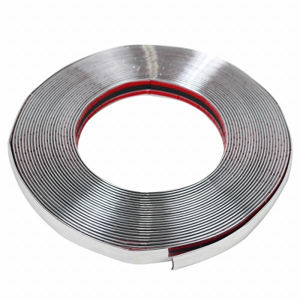 幅 22mm 長さ 15m】 メッキモール 両面テープ 付き メッキ シルバー