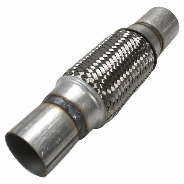 汎用 内径 47×250mm フレキシブル ステンレス メッシュ パイプ マフラー 補修 排気 漏れ ジャバラ 蛇腹 自作 修理 ワンオフ