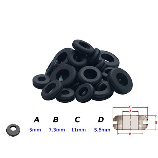 ラバーグロメット 30個セット配線穴をエッジ部からの振動や摩擦の熱により、 ケーブル皮膜が剥がれたり削れるのを防ぐ為です。 貫通部断面部分やケーブル被膜を保護し、断線やショート等の トラブルから電装品を守ります。