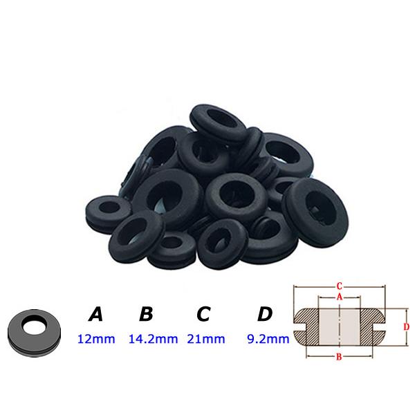 ラバーグロメット 30個セット配線穴をエッジ部からの振動や摩擦の熱により、 ケーブル皮膜が剥がれたり削れるのを防ぐ為です。 貫通部断面部分やケーブル被膜を保護し、断線やショート等の トラブルから電装品を守ります。